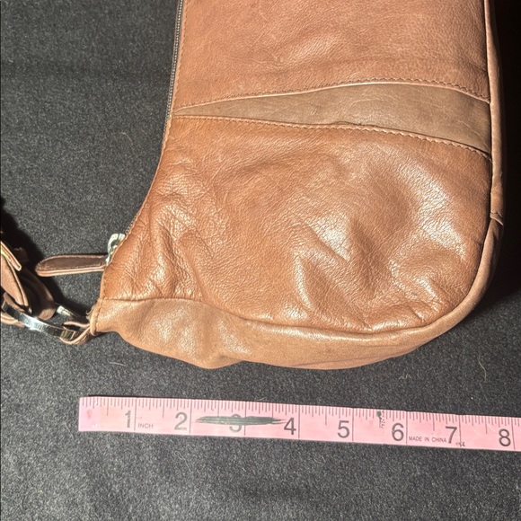 47 maple slouchy soft chocolate Brown Leather Shoulder Bag mini bag small purse - Picture 10 of 12